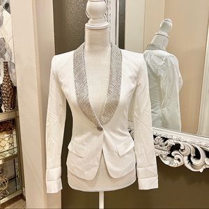ARMANI EXCHANGE Beaded Collar BLAZER Suit Jacket XS